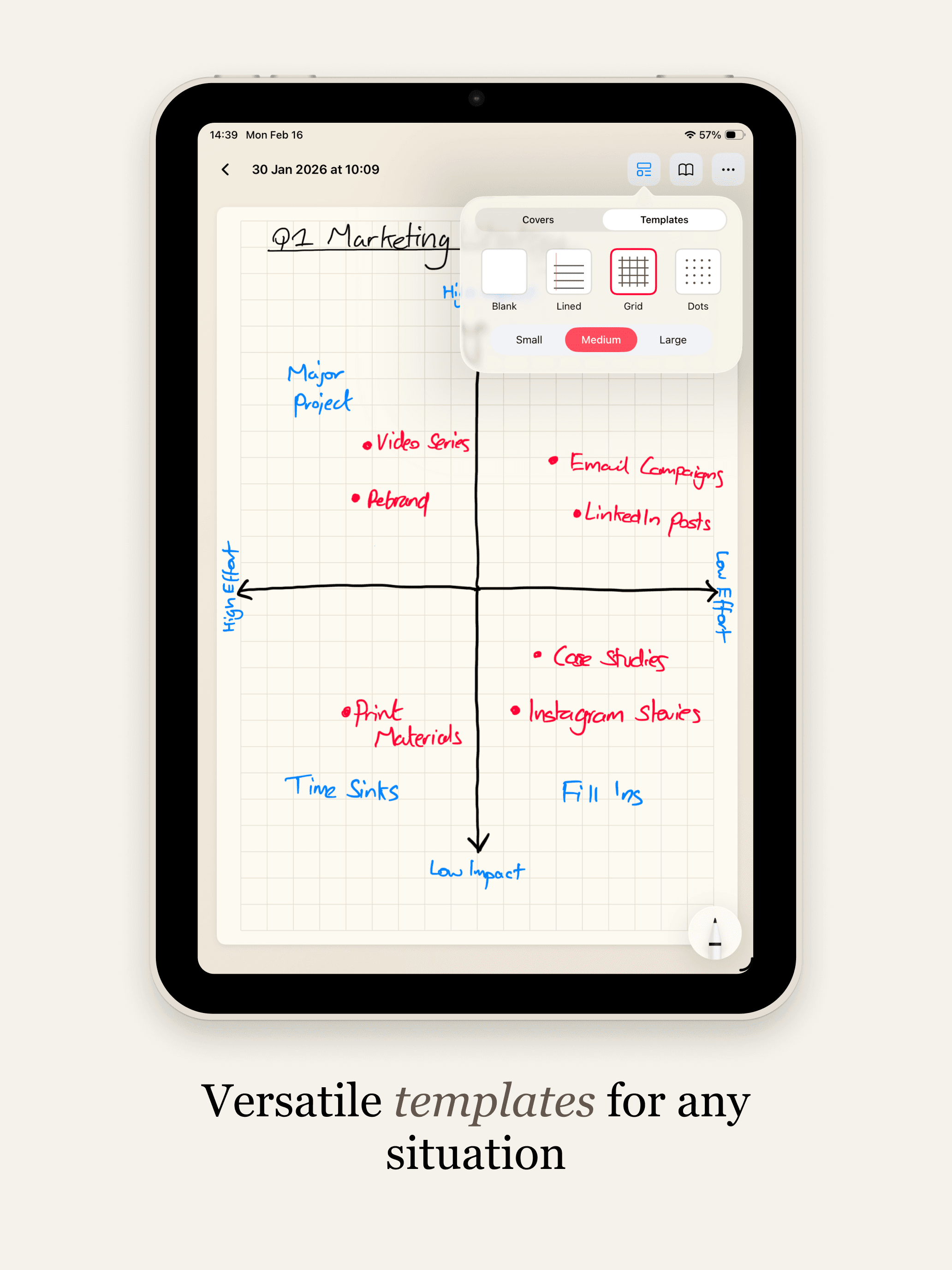 Cosy Notes — templates