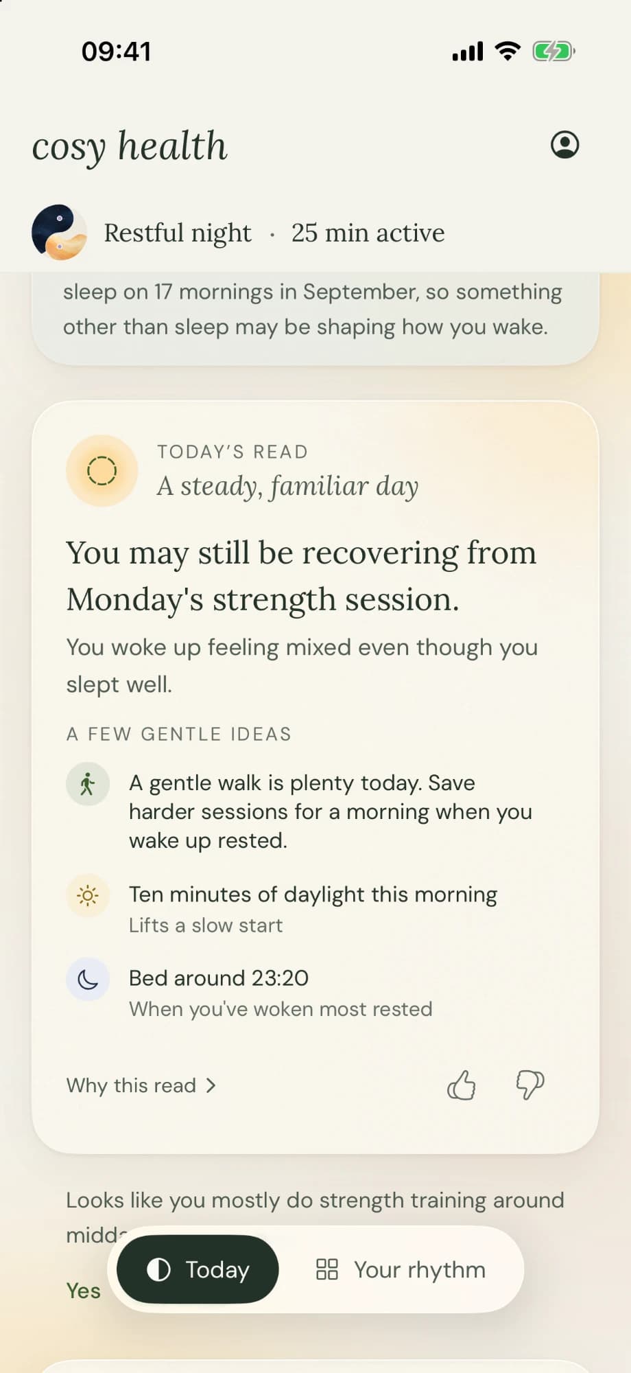 Kilter — today’s read and a few gentle ideas